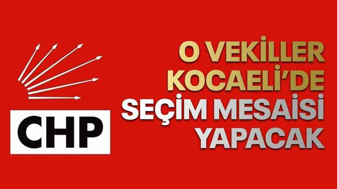 O Vekiller Kocaeli’de seçim mesaisi yapacak